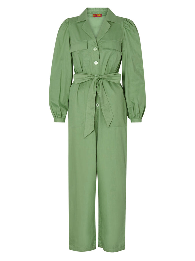 Remi Green Cotton Jumpsuit by KITRI Studio