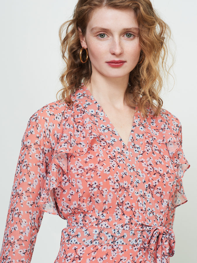 Rosalie Frill Wrap Dress