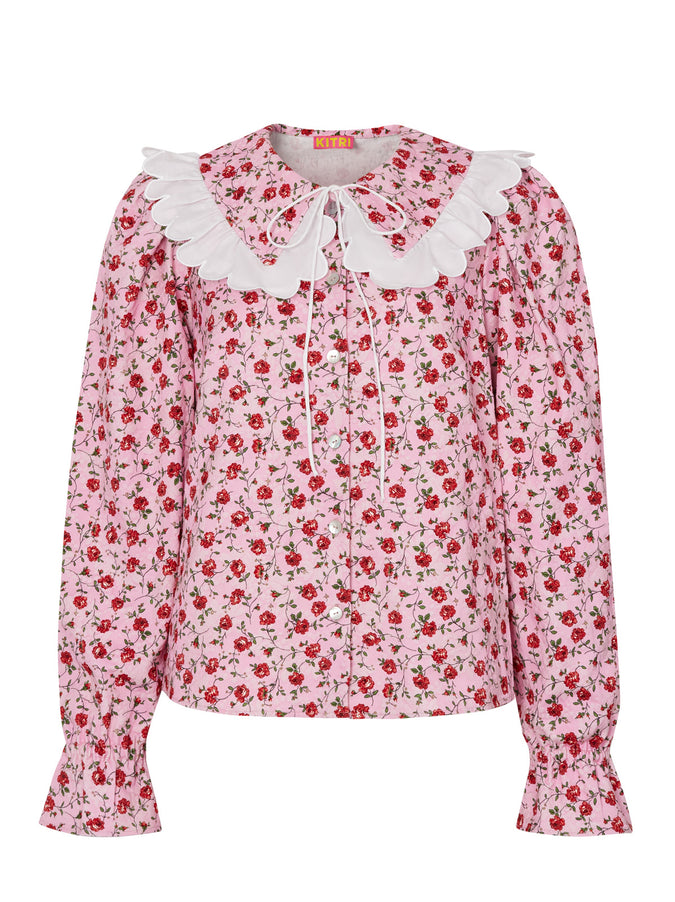 Charlotte Floral Jacquard Top by KITRI Studio