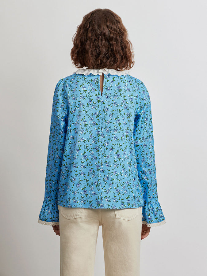 Elaine Lace Frill Collar Top by KITRI Studio