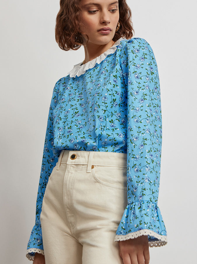 Elaine Lace Frill Collar Top by KITRI Studio