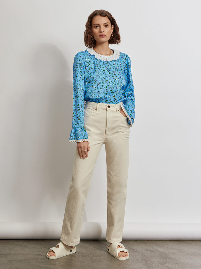 Elaine Lace Frill Collar Top by KITRI Studio