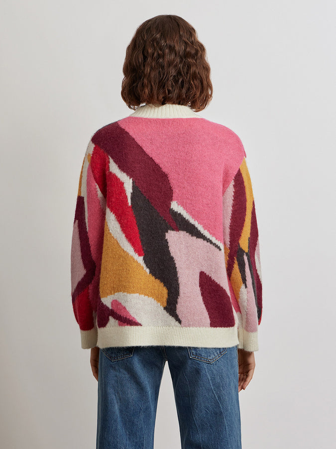 Phoebe Abstract Intarsia Jumper by KITRI Studio
