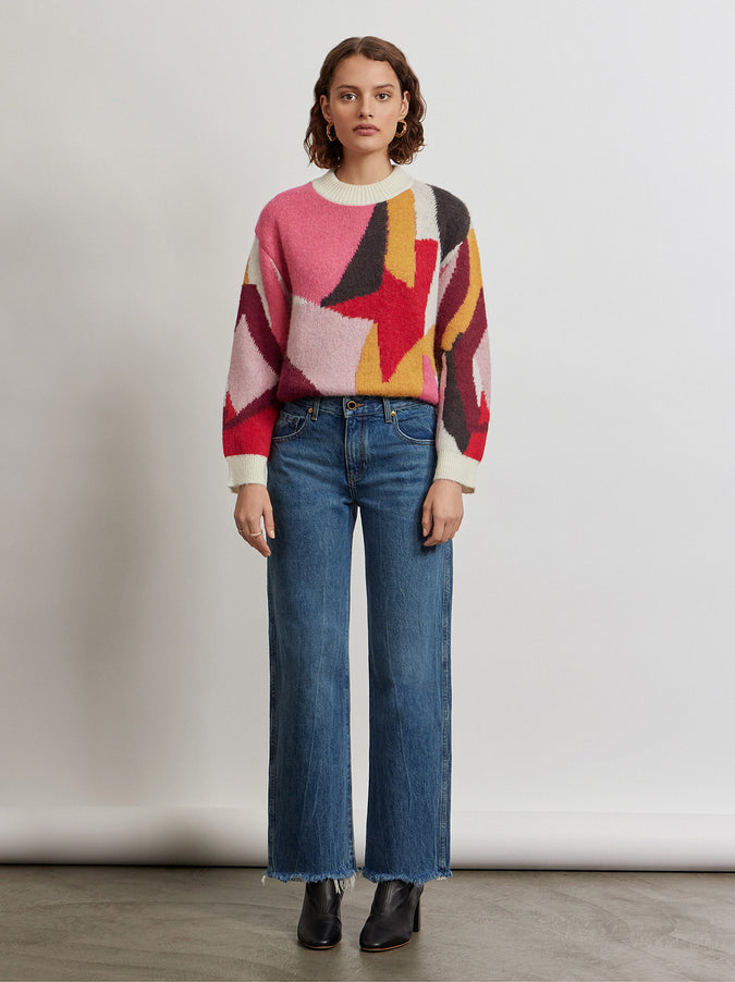 Phoebe Abstract Intarsia Jumper by KITRI Studio