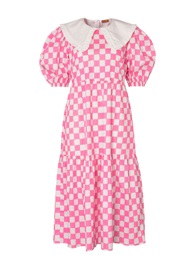 Tracy Pink Checker Dress by KITRI Studio
