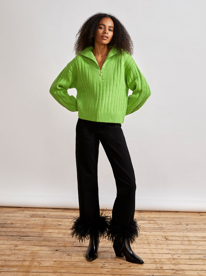 Kai Green Quarter Zip Jumper by KITRI Studio
