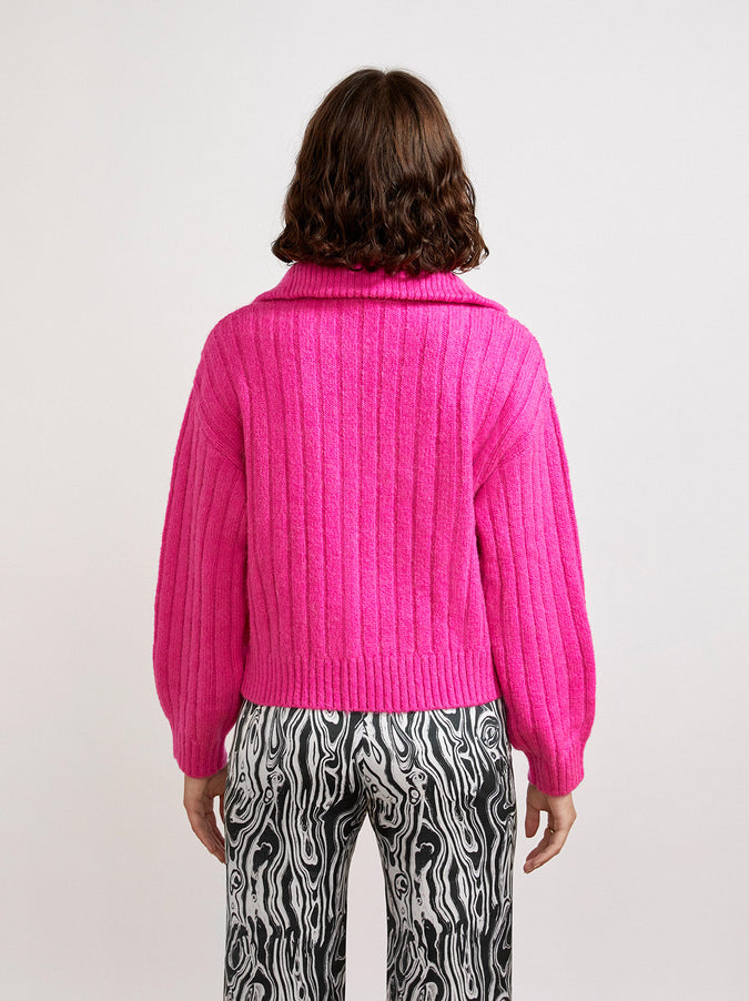 Kai Pink Quarter Zip Jumper by KITRI Studio