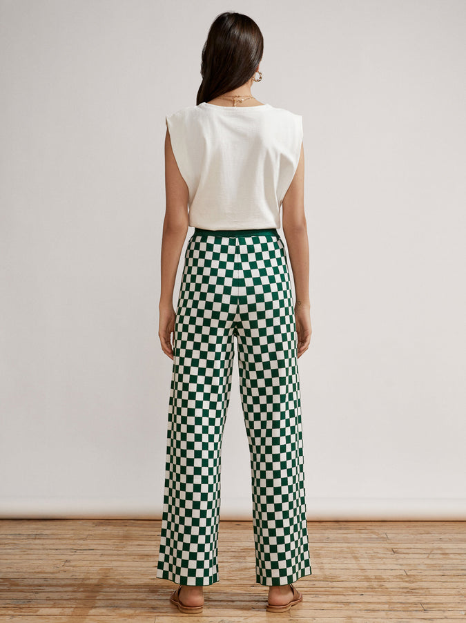 Kara Checker Knitted Trousers by KITRI Studio
