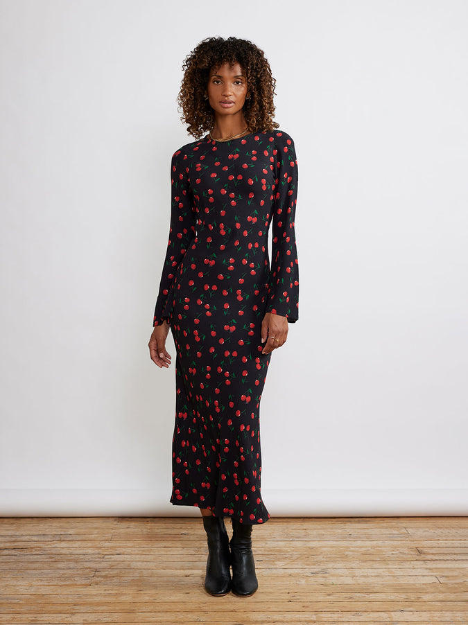 Keira Black Cherry Dress by KITRI Studio by KITRI Studio