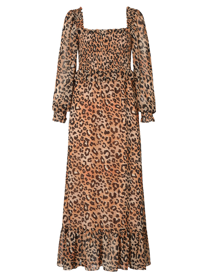 Lauren Animal Print Smocked Dress by KITRI Studio