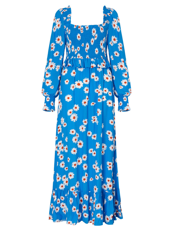Lauren Blue Daisy Smocked Dress by KITRI Studio