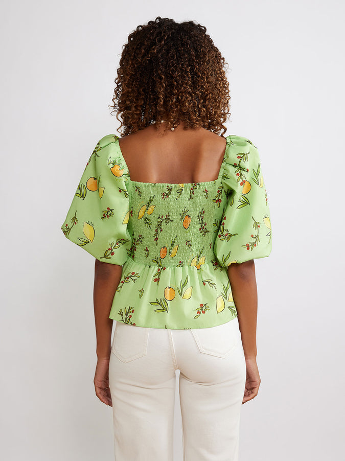 Lois Green Citrus Top by KITRI Studio