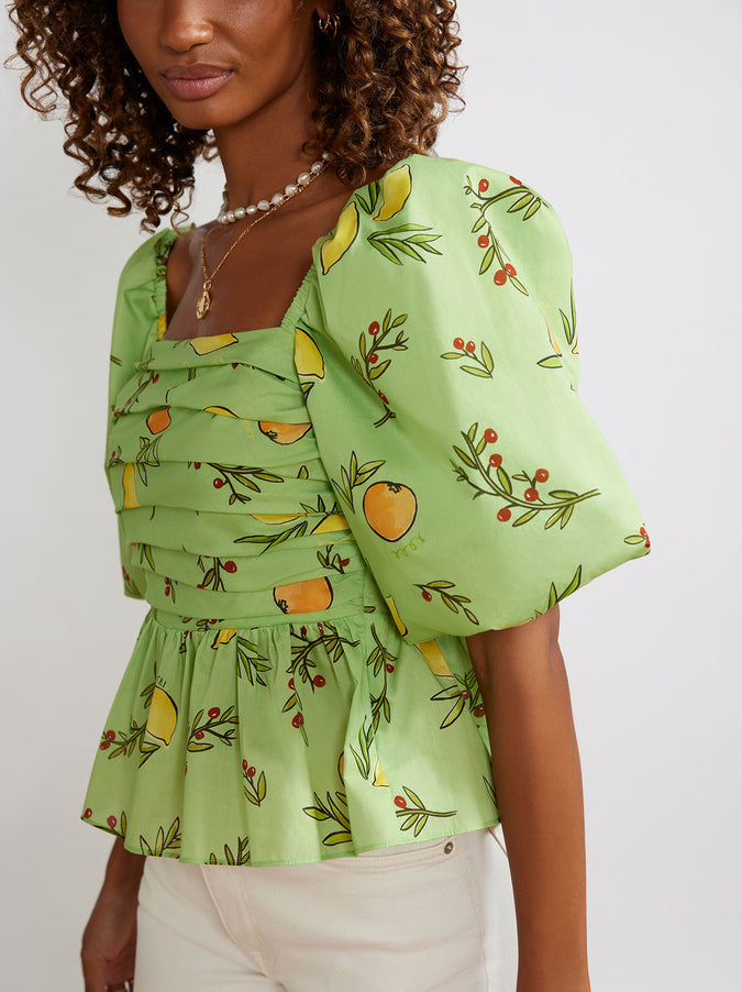 Lois Green Citrus Top by KITRI Studio