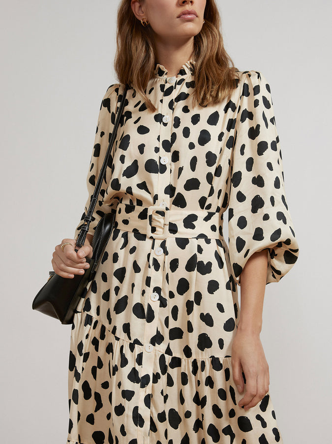 Lori Animal Spot Shirt Dress by KITRI Studio