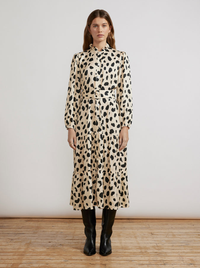 Lori Animal Spot Shirt Dress by KITRI Studio