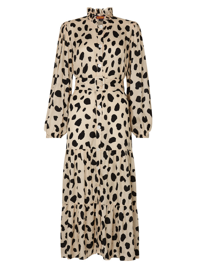 Lori Animal Spot Shirt Dress by KITRI Studio