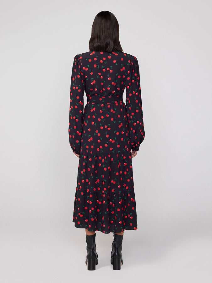 Lori Black Cherry Shirt Dress by KITRI Studio by KITRI Studio