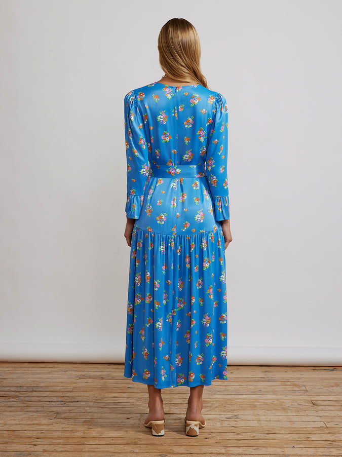 Luna Blue Daisy Midi Dress