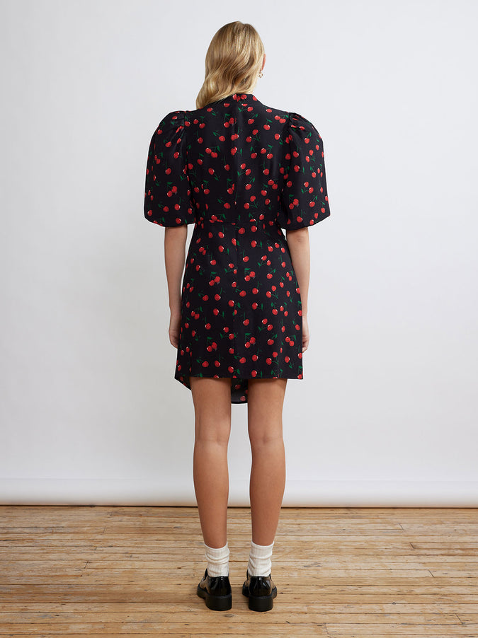 Maisie Black Cherry Mini Dress by KITRI Studio
