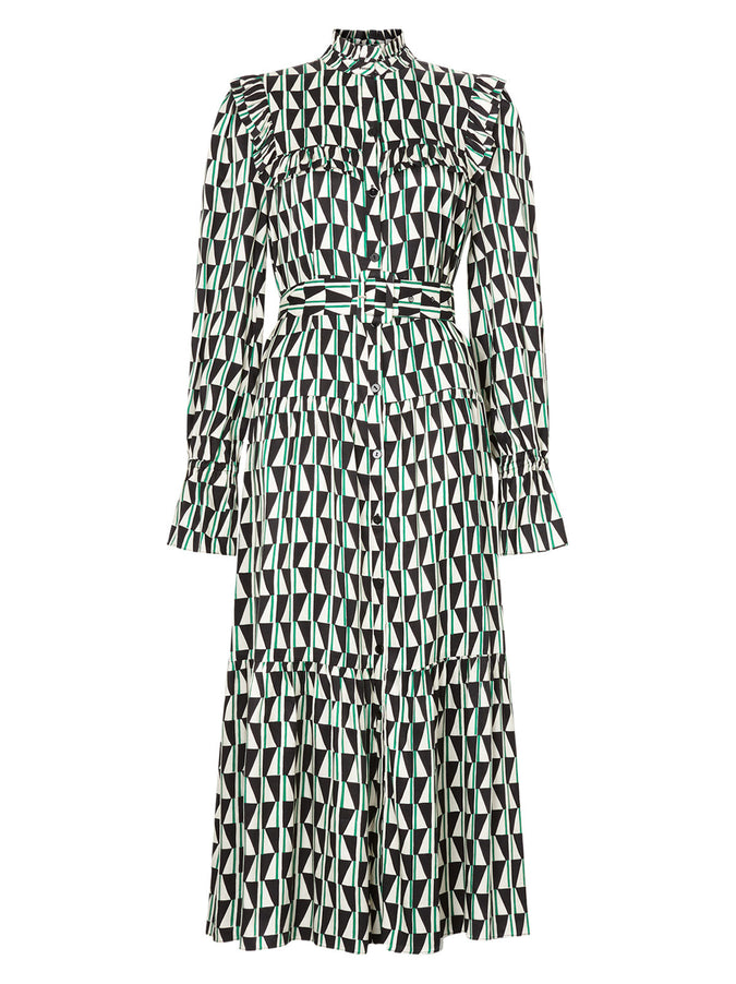 Mandy Green Tile Print Maxi Dress by KITRI Studio