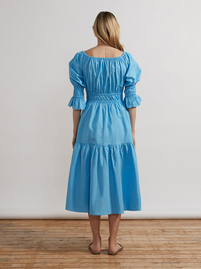 Margot Azure Blue Midi Dress
