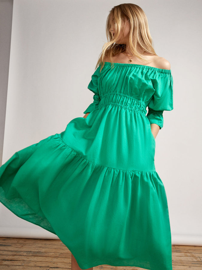Margot Green Midi Dress by KITRI Studio