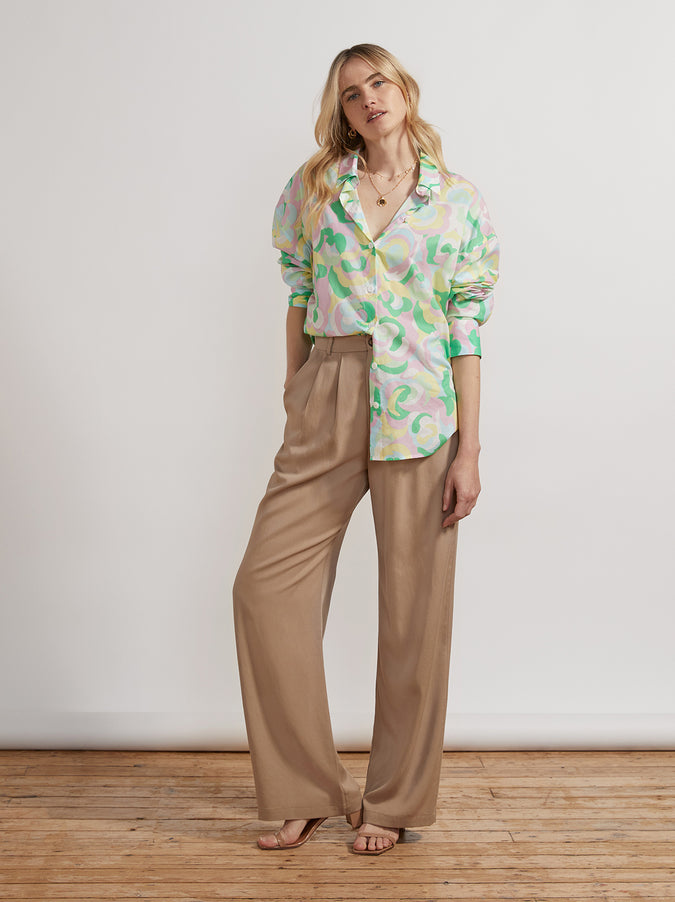 Mariana Multi Floral Swirl Boyfriend Shirt