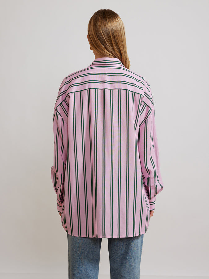 Mariana Palm Springs Stripe Boyfriend Shirt