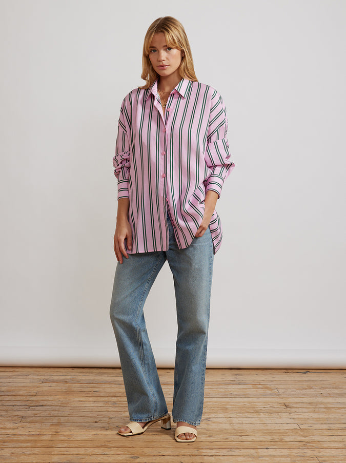 Mariana Palm Springs Stripe Boyfriend Shirt