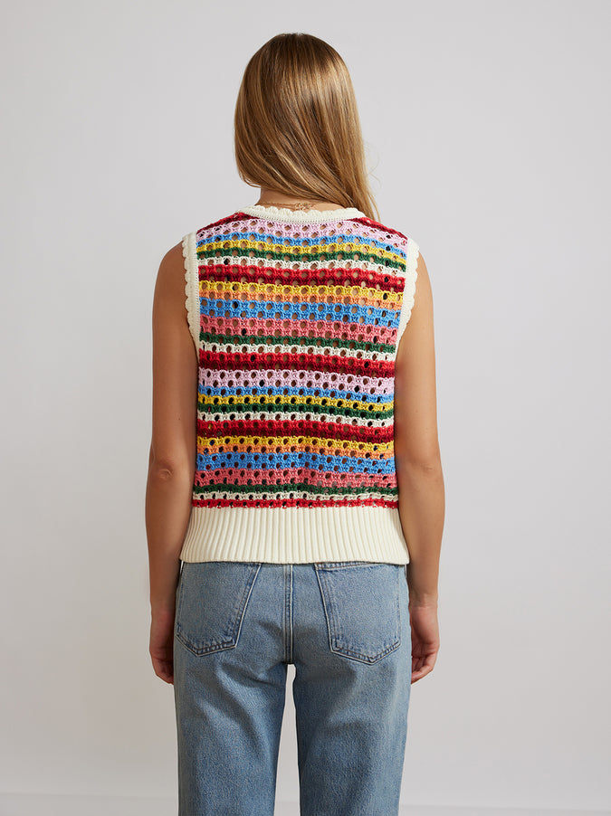 Marley Blanket Stripe Knit Vest