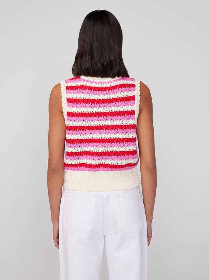 Marley Pink Stripe Knit Top by KITRI Studio