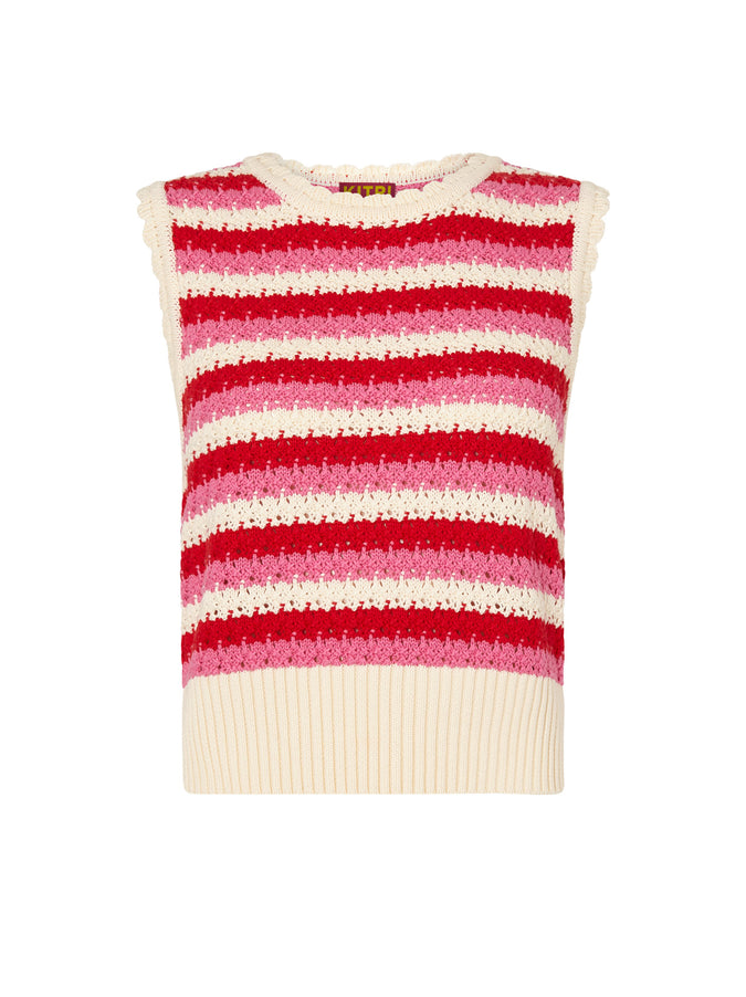Marley Pink Stripe Knit Top by KITRI Studio
