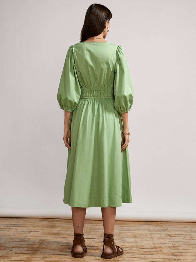 Medora Green Cotton Dress by KITRI Studio