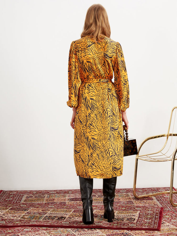 Mia Animal Print Midi Dress by KITRI Studio