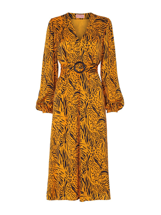 Mia Animal Print Midi Dress by KITRI Studio