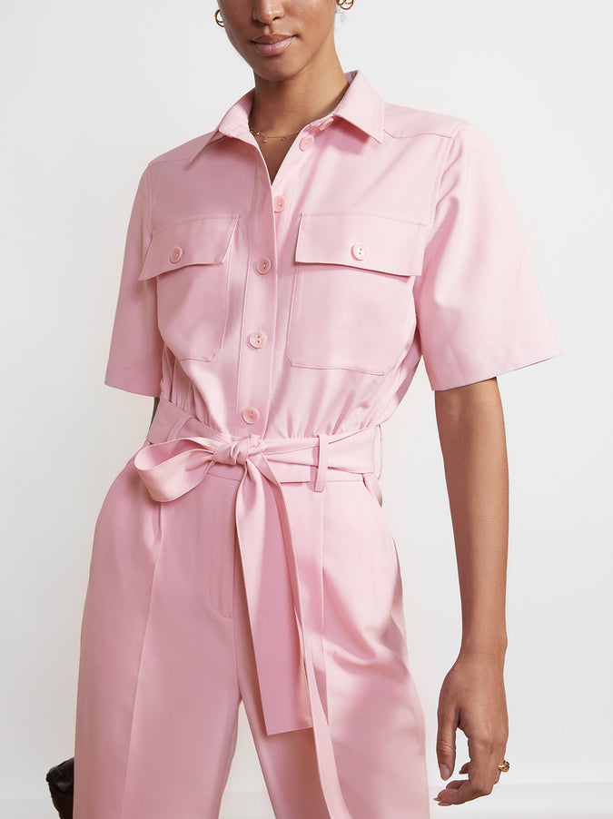 Mika Pink Tailored Jumpsuit