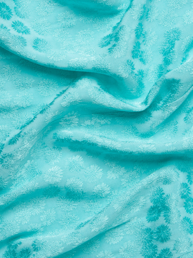 Lorelle Mint Daisy Jacquard Midi Dress swatch by KITRI Studio