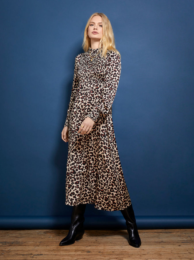Molly Animal Print Midi Dress by KITRI Studio