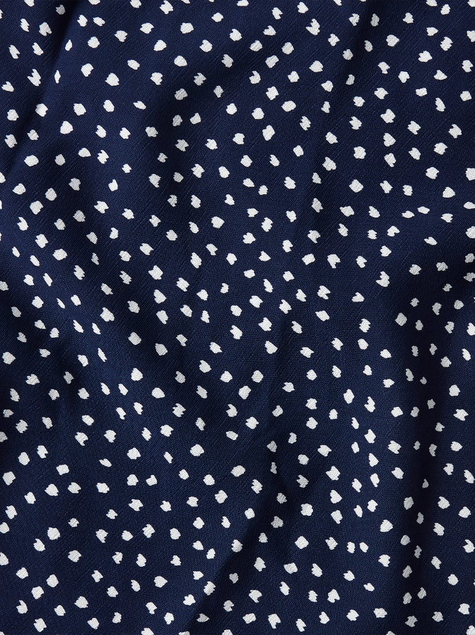 Alexandra Navy Spot Print Mini Dress