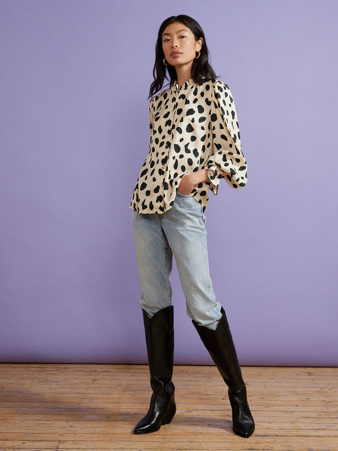 Ophelia Animal Spot Top by KITRI Studio