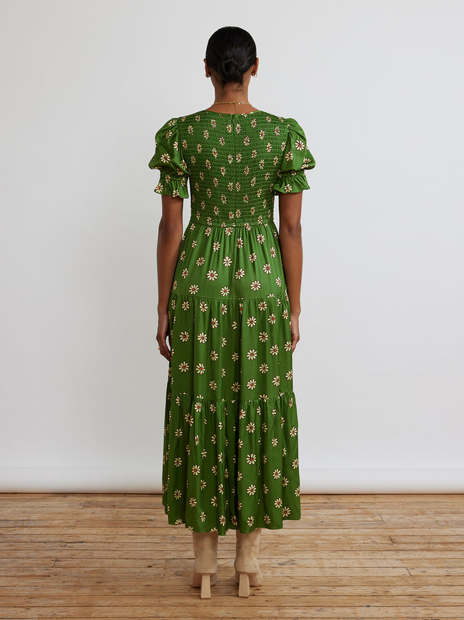 Persephone Retro Floral Shirred Dress by KITRI Studio