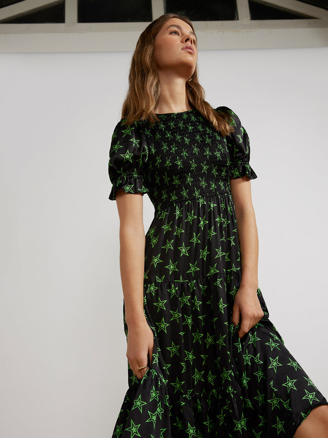 Persephone Retro Star Print Dress by KITRI Studio