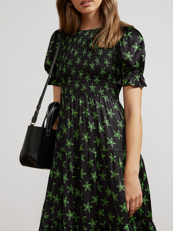 Persephone Retro Star Print Dress by KITRI Studio