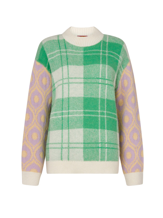 Phoebe Mixed Print Sweater by KITRI Studio