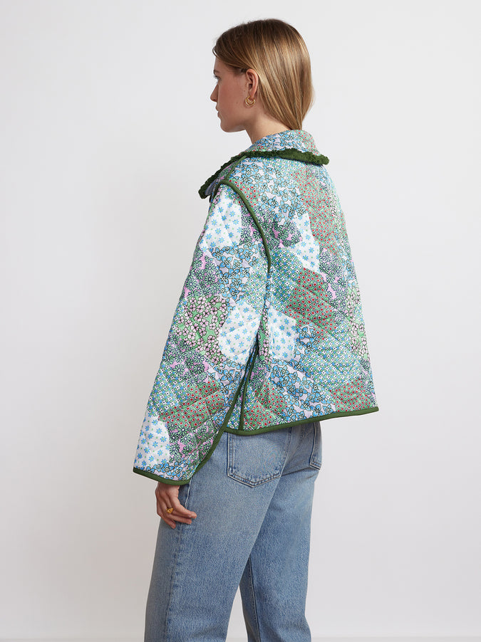 Piper Mixed Floral Quilted Reversible Bed Jacket