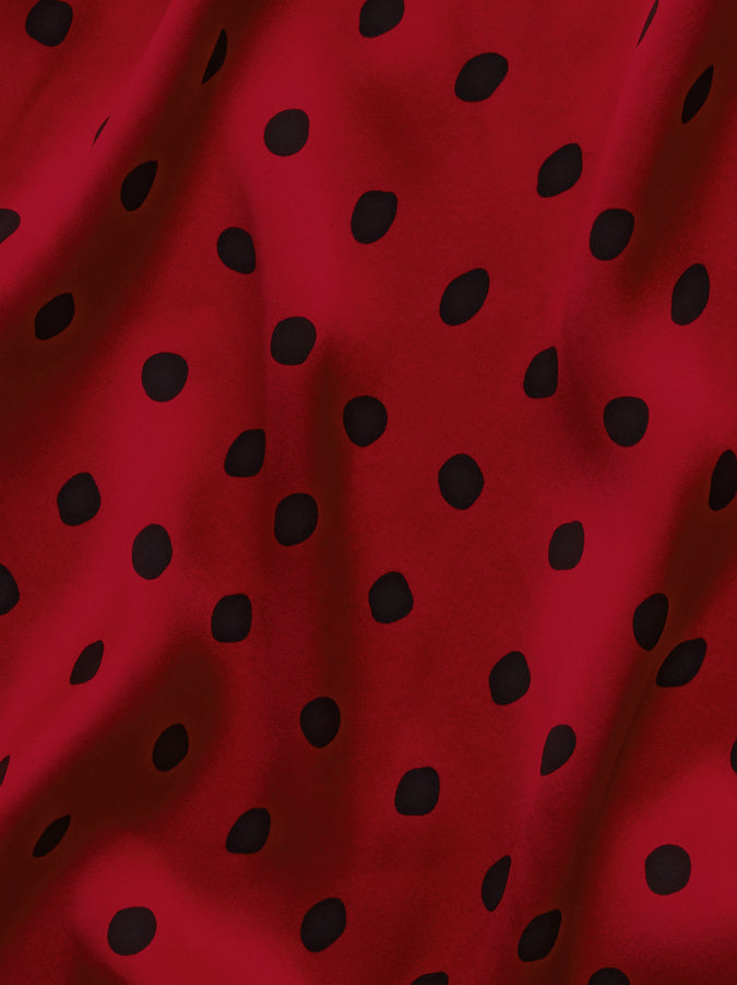 Vera Red Polka Dot Halterneck Dress