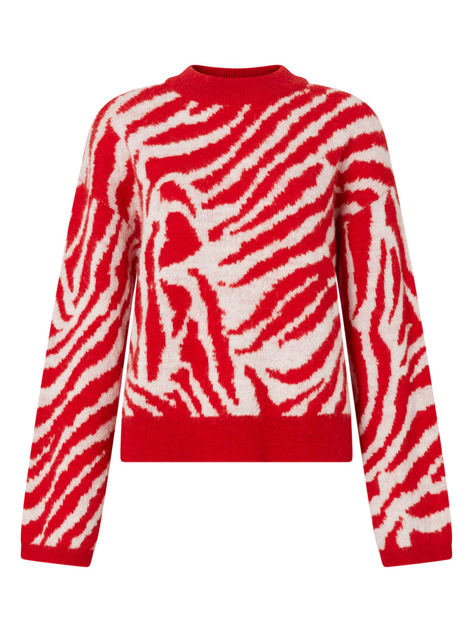 Reese Red Animal Sweater by KITRI Studio