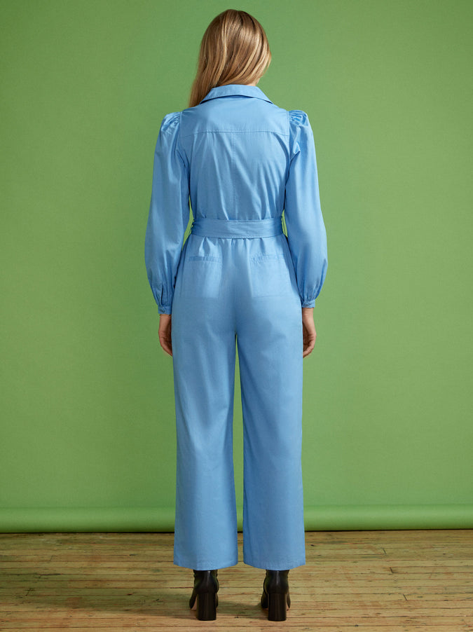 Remi Blue Cotton Jumpsuit by KITRI Studio