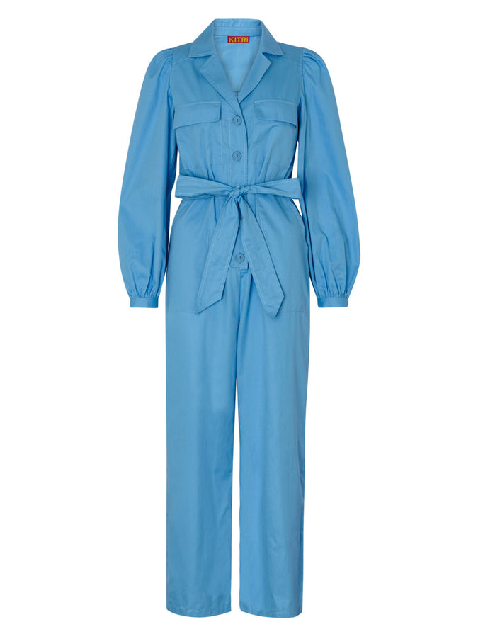 Remi Blue Cotton Jumpsuit by KITRI Studio