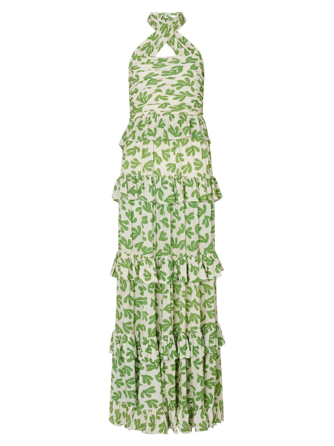 Romily Leaf Print Maxi Dress
